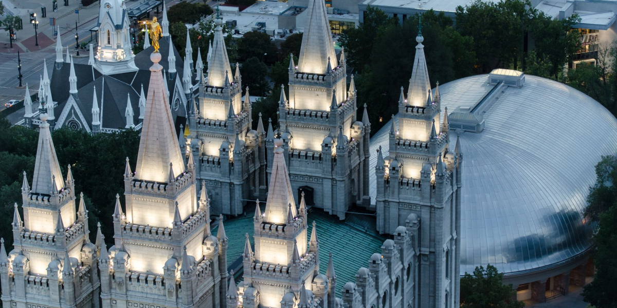 LDS temple on the Mormons