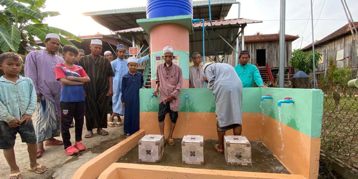 the virtues of providing electric pump wells, water tank and proper ablution place
